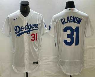 Men's Los Angeles Dodgers #31 Tyler Glasnow Number White Stitched Flex Base Nike Jersey,We sell and wholesale Men's Los Angeles Dodgers #31 Tyler Glasnow Number White Stitched Flex Base Nike Jersey on line form chian!